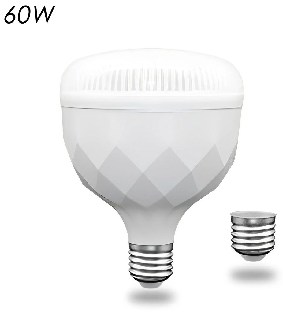 LED Λάμπα E27 60W 220V 4800LM 6500K Λευκή