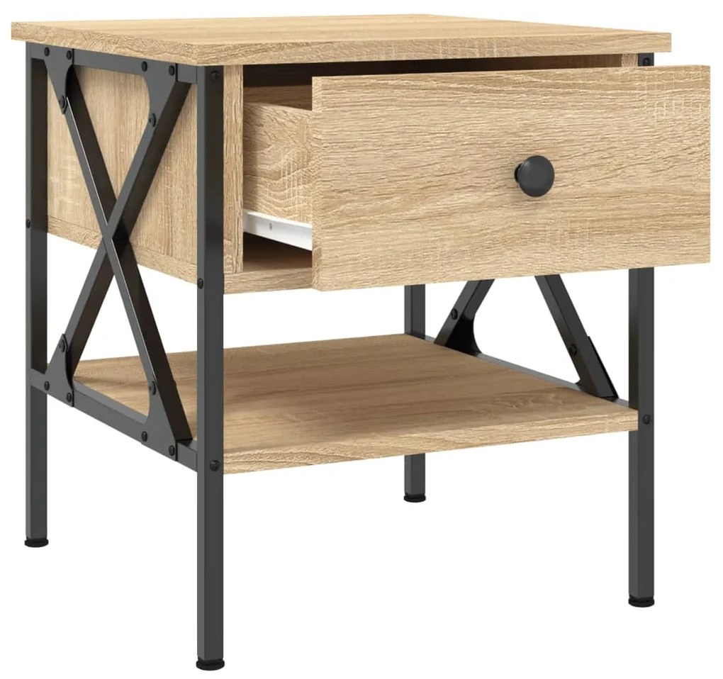 vidaXL Κομοδίνα 2 τεμ. Sonoma Δρυς 40x42x45 εκ. από Επεξεργασμένο Ξύλο