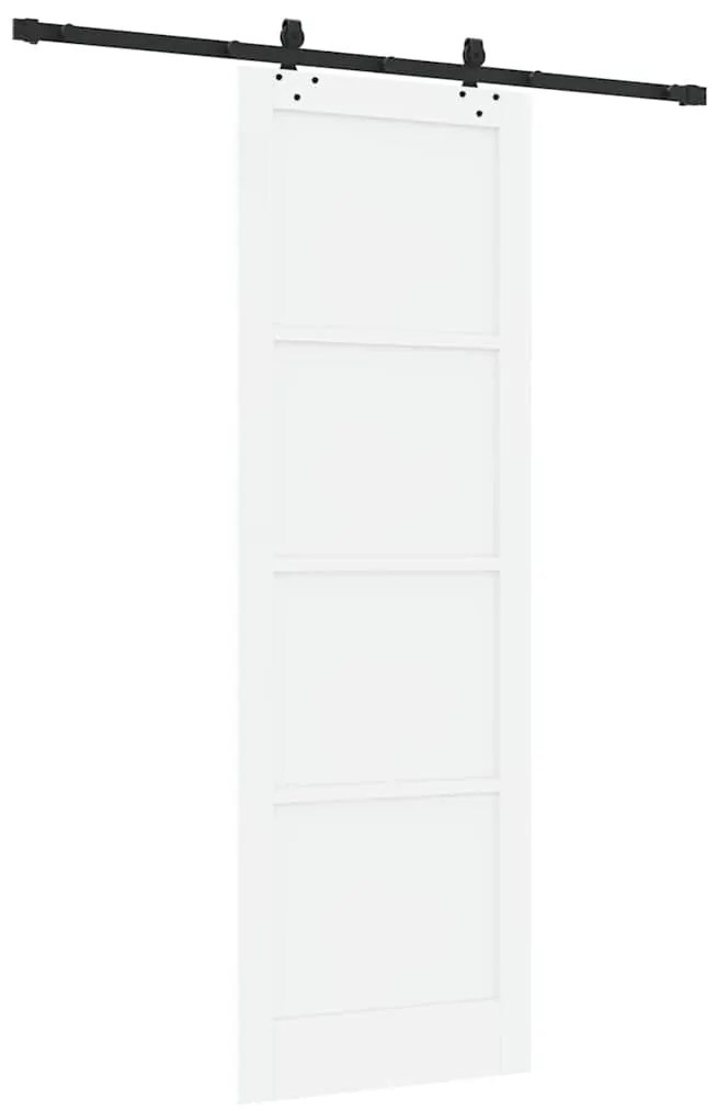 vidaXL Συρόμενη Πόρτα Λευκό και μαύρο 78 x 232 cm