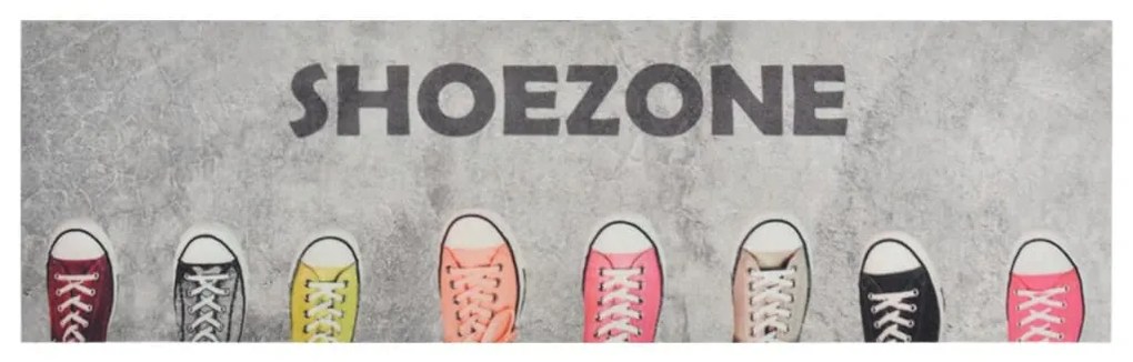 vidaXL Χαλί Κουζίνας Πλενόμενο Επιγραφή Shoezone 60x180 εκ. Βελούδινο