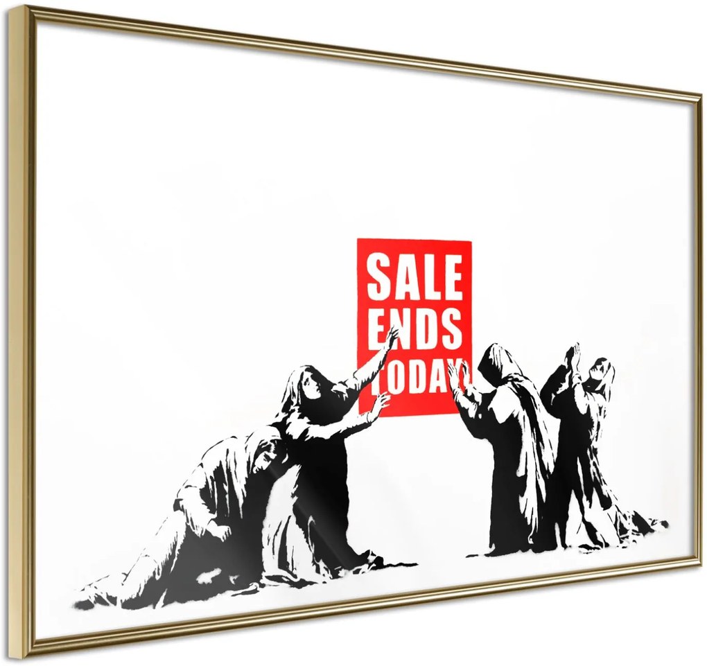 Αφίσα - Banksy: Sale Ends - 30x20 - Χρυσό - Χωρίς πασπαρτού