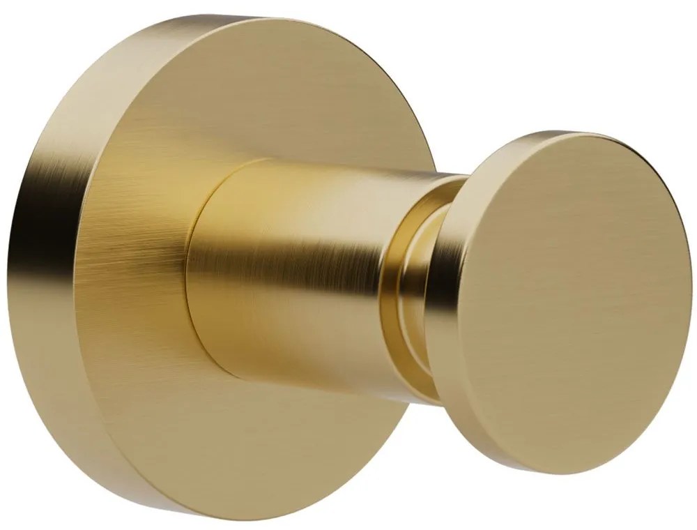 Άγκιστρο Μπάνιου Μονό 12-023 5x5x5cm Brushed Gold Pam&amp;Co Brass