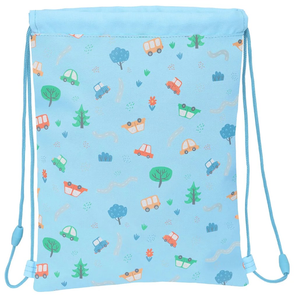 Σχολική Τσάντα με Σχοινιά Safta Coches Μπλε 26 x 34 x 1 cm