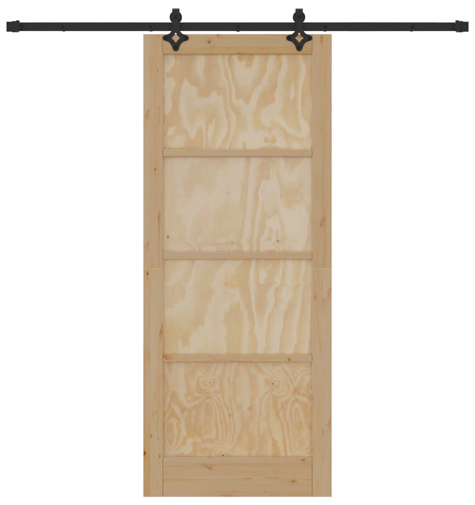vidaXL Συρόμενη Πόρτα με σετ αξεσουάρ 'ORKDAL'Solid Wood Pine