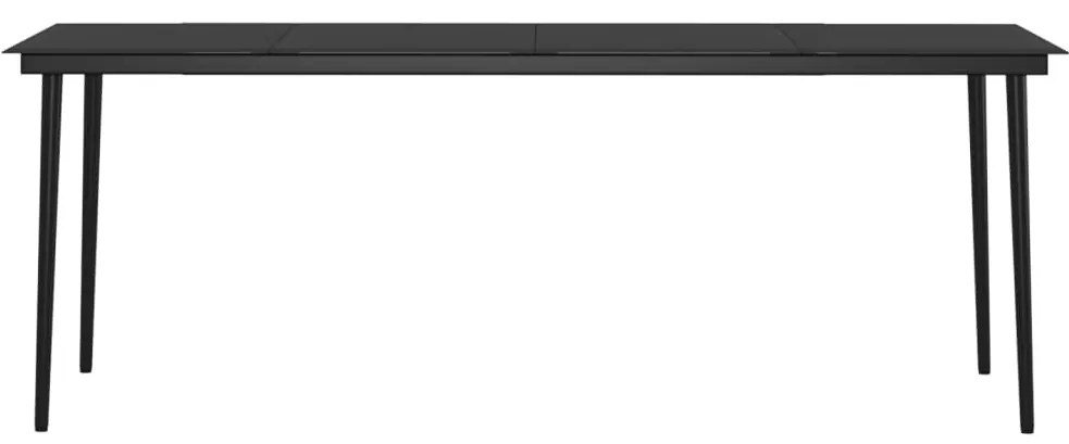 vidaXL Σετ Τραπεζαρίας Κήπου 7 τεμ. Γκρι / Μαύρο με Μαξιλάρια