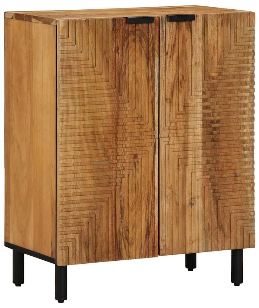 vidaXL Πλαϊνό Γραφείο 3 pcs Καφέ 60 x 33 x 75 cm Μασίφ ξύλο ακακίας
