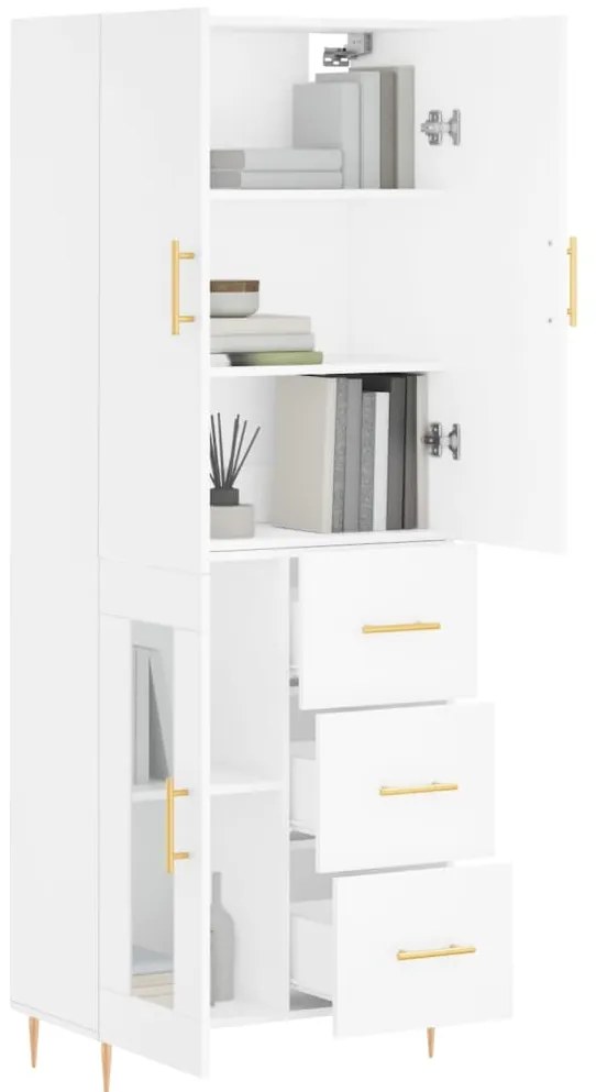 vidaXL Ντουλάπι Λευκό 69,5x34x180 εκ. από Επεξεργασμένο Ξύλο