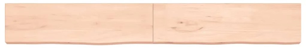 vidaXL Ράφι Τοίχου 220x30x(2-6) εκ. από Ακατέργαστο Μασίφ Ξύλο Δρυός