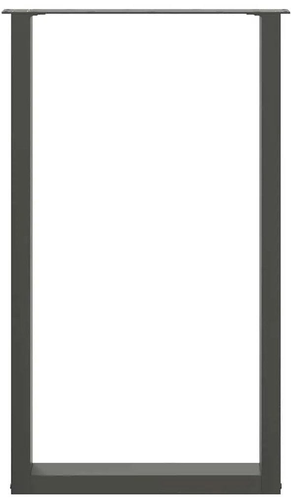 vidaXL Πόδια Τραπεζιού Μπαρ σε Σχήμα U, 2 τεμ. Ανθρακί 60x(100-101) εκ. Ατσάλι