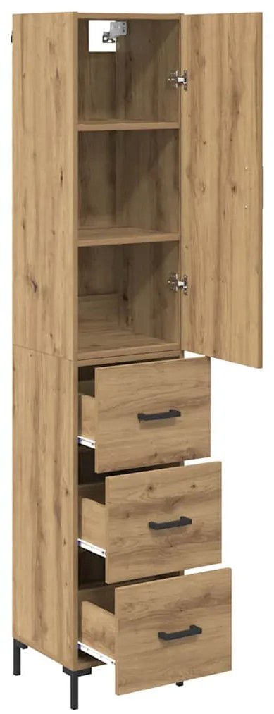 vidaXL Highboard Artisan Oak 69,5 x 34 x 180 εκ. Επεξεργασμένο ξύλο