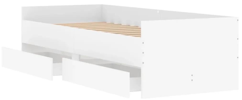 vidaXL Πλαίσιο Κρεβατιού με Συρτάρια Λευκό 100x200 εκ.