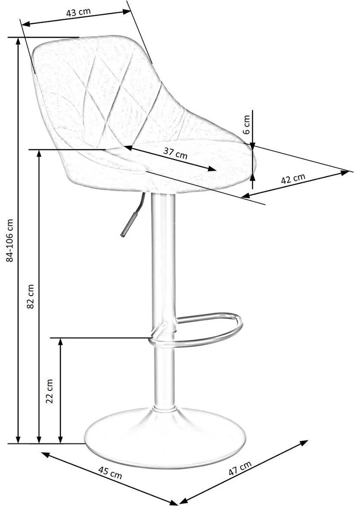 Bar 101 Καρεκλα Μαυρη