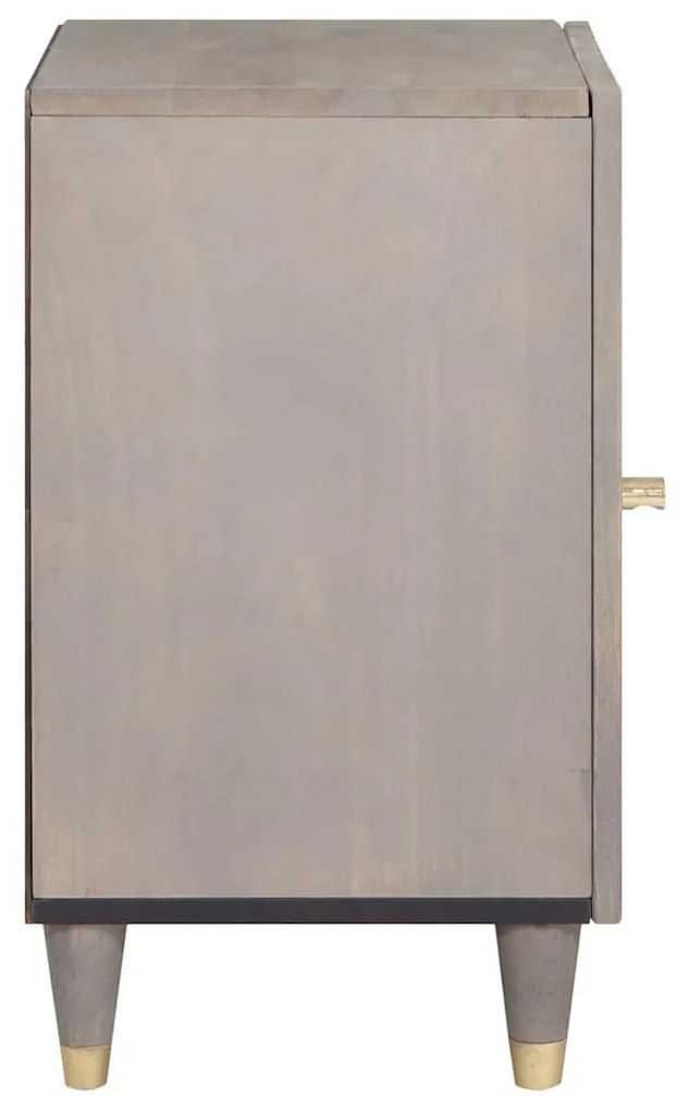 vidaXL Ντουλάπι Μπάνιου Γκρι 38 x 33 x 58 εκ. Μασίφ ξύλο μάνγκο