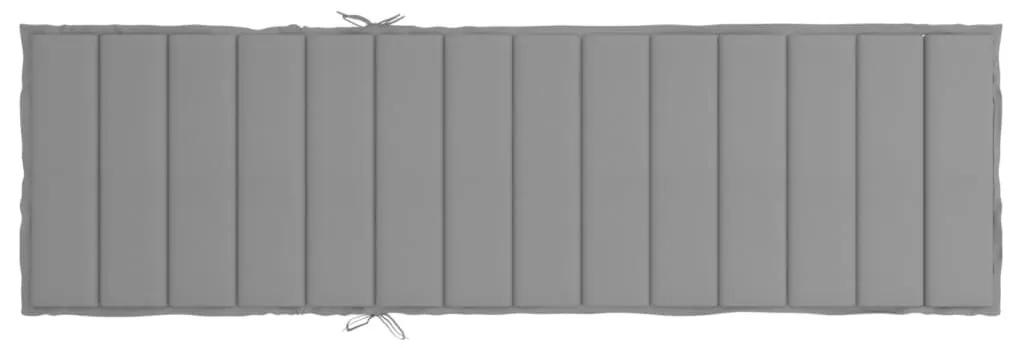 Μαξιλάρι Ξαπλώστρας Γκρι 200 x 70 x 3 εκ. από Ύφασμα Oxford - Γκρι