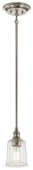 Κρεμαστό Φωτιστικό Οροφής 1xE27 Waverly Elstead Lighting-KL-WAVERLY-MP-CLP-Γκρι KL-WAVERLY-MP-CLP