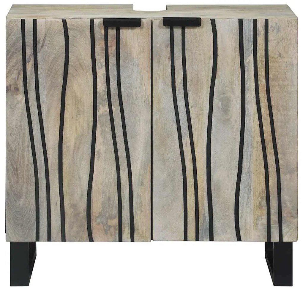 vidaXL Ντουλάπα Νιπτήρα Mπάνιου με ράφι Λευκό 62 x 33 x 58 εκ.