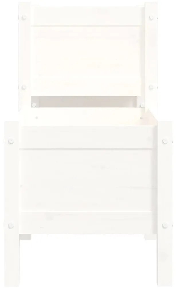 Ζαρντινιέρα Λευκό 178,5 x 44 x 75 εκ. από Μασίφ Ξύλο Πεύκου - Λευκό