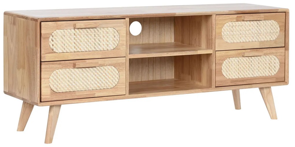 Τηλεόραση Home ESPRIT Φυσικό Μέταλλο ξύλο καουτσούκ 120 x 30 x 48 cm