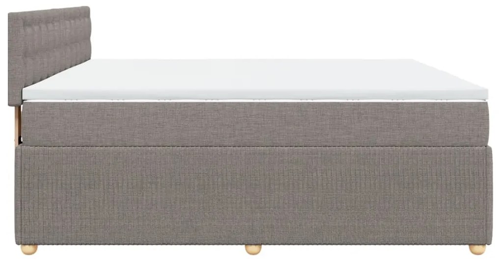 ΚΡΕΒΑΤΙ BOXSPRING ΜΕ ΣΤΡΩΜΑ TAUPE 200X200 ΕΚ. ΥΦΑΣΜΑΤΙΝΟ 3287581