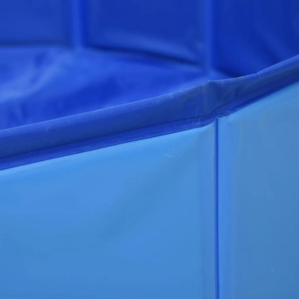 Πισίνα για Σκύλους Πτυσσόμενη Μπλε 80 x 20 εκ. από PVC