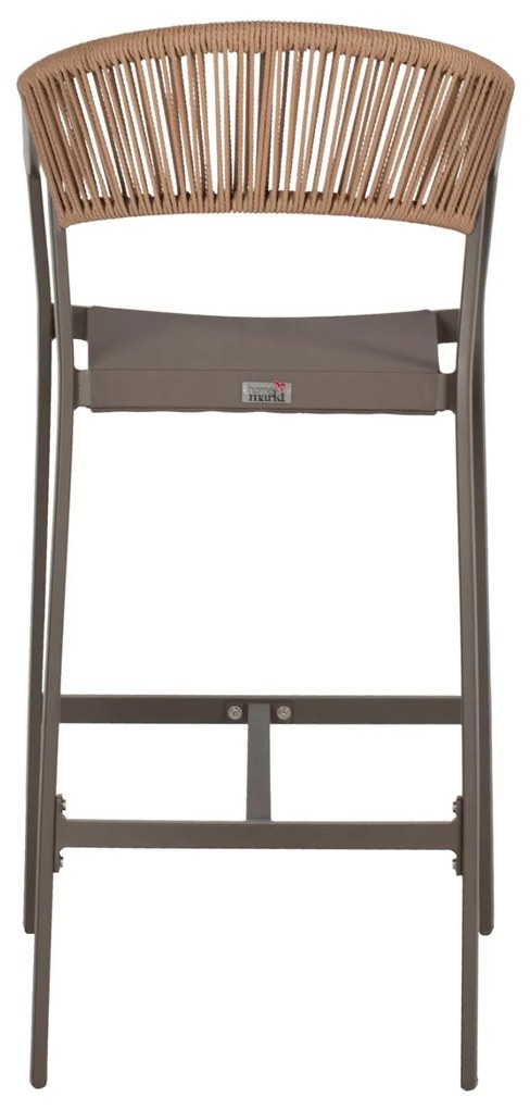 ΣΚΑΜΠΟ ΑΛΟΥΜΙΝΙΟΥ ΣΑΜΠΑΝΙ ΜΕ ΜΠΡΑΤΣΑ RATTAN &amp; TEXTLINE 56x58x105Yεκ. 56x58x105 εκ.