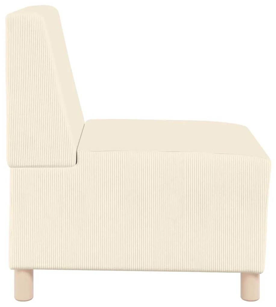 vidaXL Μοναδικός Καναπές χωρίς Χερούλια 3 pcs Κρεμ 55 x 74 x 82 εκ.