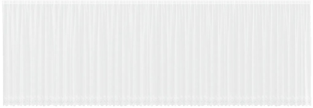 vidaXL Κουρτίνες με κουρτίνες Floral Λευκό 1200 x 200 εκ. Πολυεστέρας