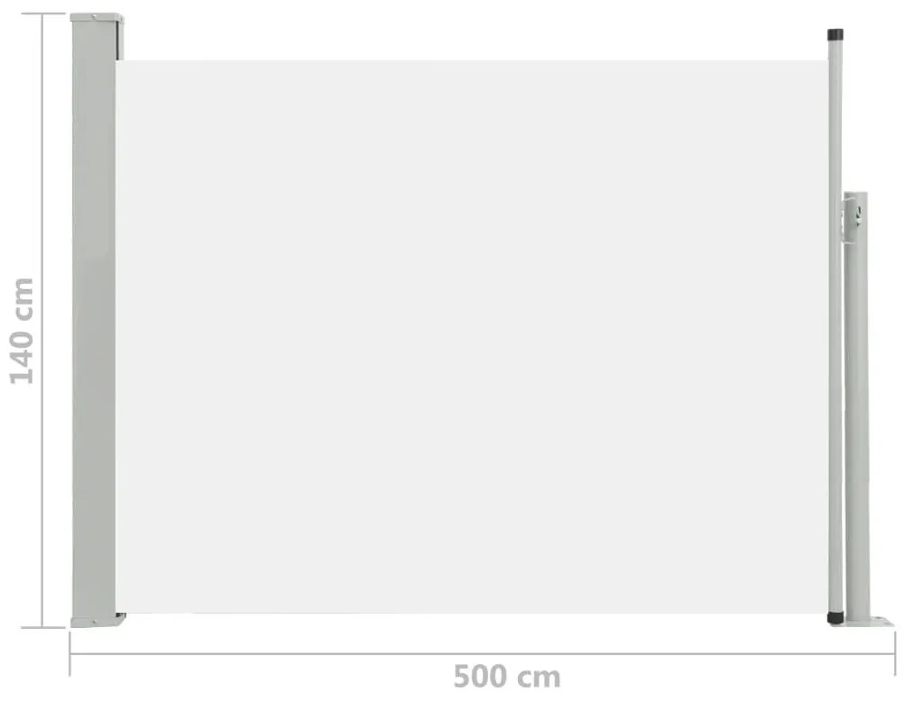 Σκίαστρο Πλαϊνό Συρόμενο Βεράντας Κρεμ 140 x 500 εκ. - Κρεμ