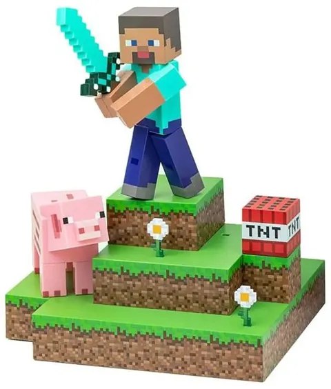 Paladone Φωτιστικό Παιδικό Φορητό Υ30cm Minecraft Diorama Steve PP9463MCF