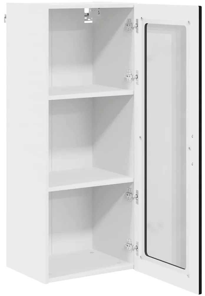 vidaXL Κρεμαστό ντουλάπι κουζίνας με ράφι Μαύρο 40 x 31 x 100 εκ.