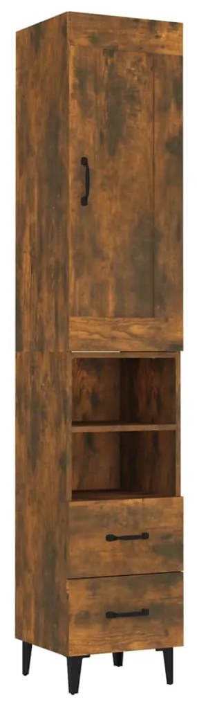 vidaXL Ντουλάπι Καπνιστή δρυς 35x34x180 εκ. από Επεξεργασμένο Ξύλο