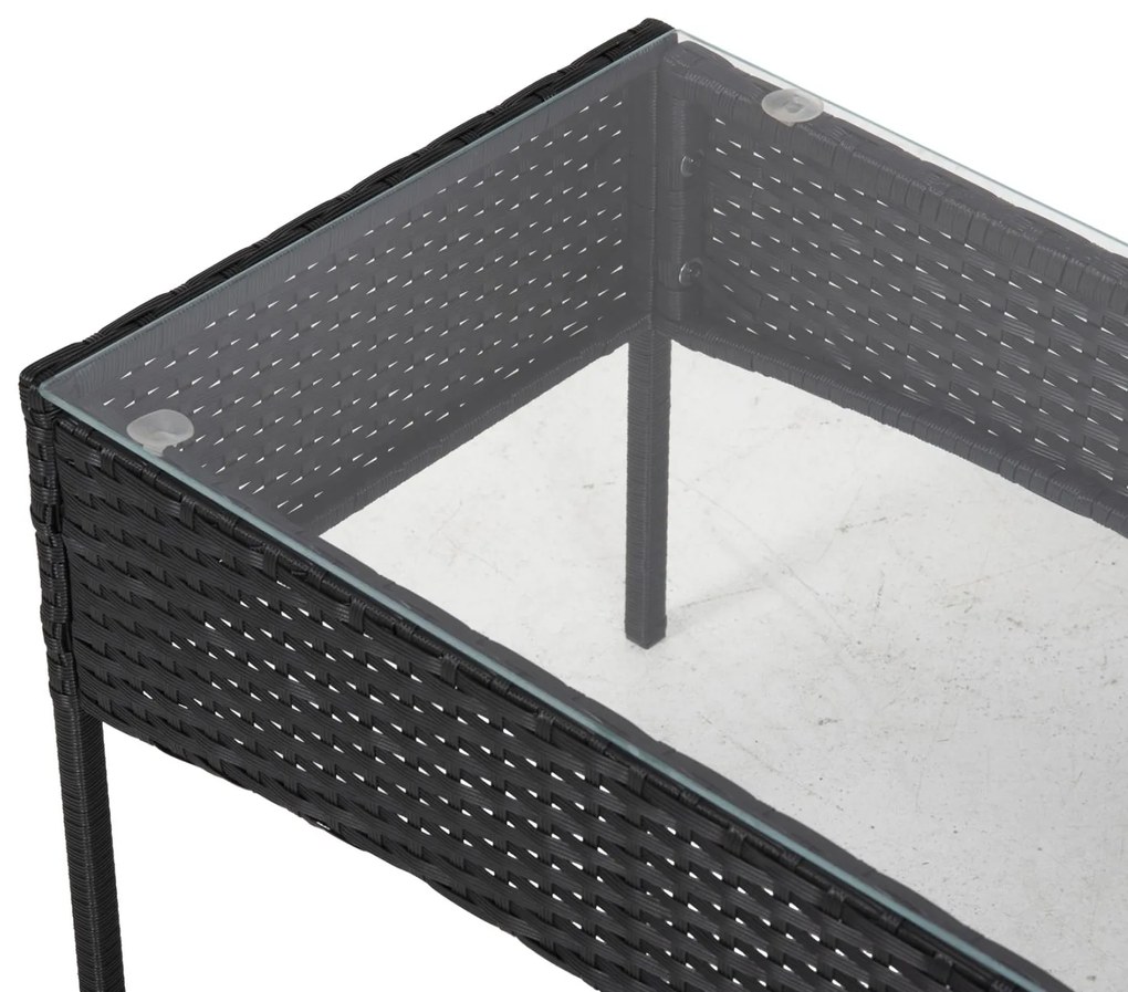 Σετ Κήπου Σαλόνι STASIA 4 τεμ Συνθετικό Rattan Μαύρο με Καπουτσίνο Μαξιλάρια