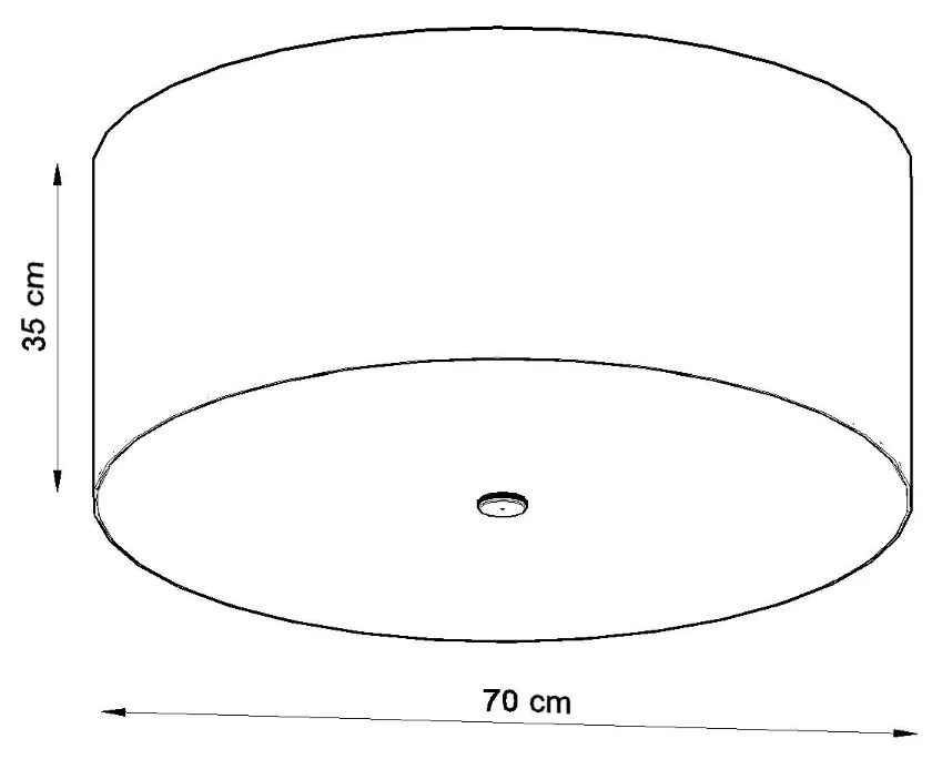 Sollux Φωτιστικό οροφής Otto 6,ύφασμα, γυαλί, χάλυβας,6xE27/60w