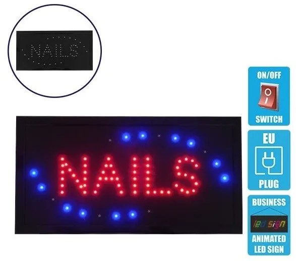 Διακοσμητικό Φωτιστικό Led Πινακίδα Nails 96304 Globostar 96304 Πολύχρωμο