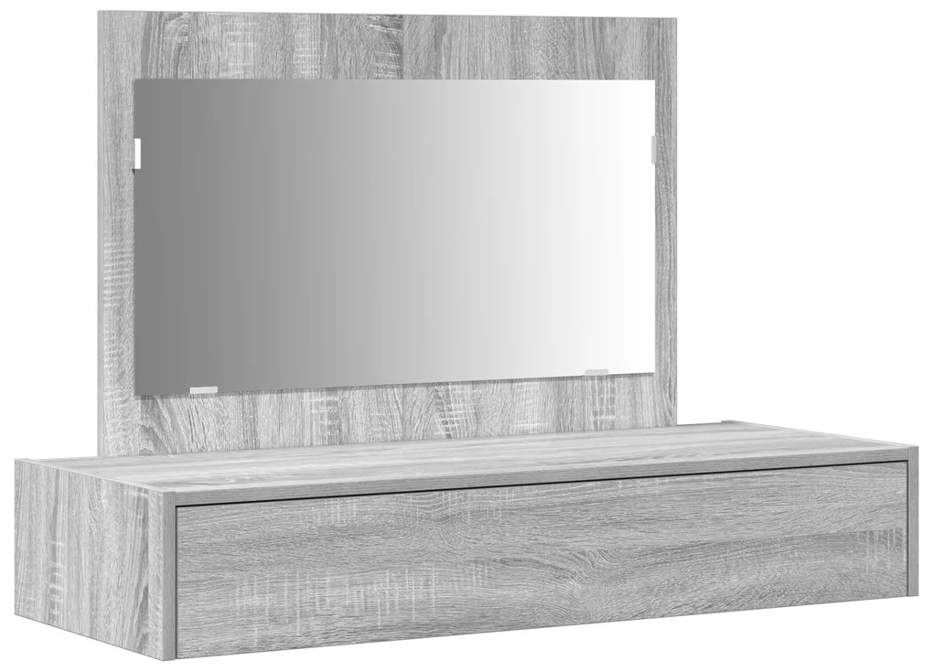 vidaXL Ορθογώνιο Dressing Table Γκρι Sonoma 100x40x70 εκ