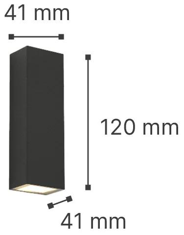 Φωτιστικό τοίχου Lanier LED 5W 3000K Outdoor Up-Down Adjustable Wall Lamp Grey D:12cmx4.1cm (80201031)