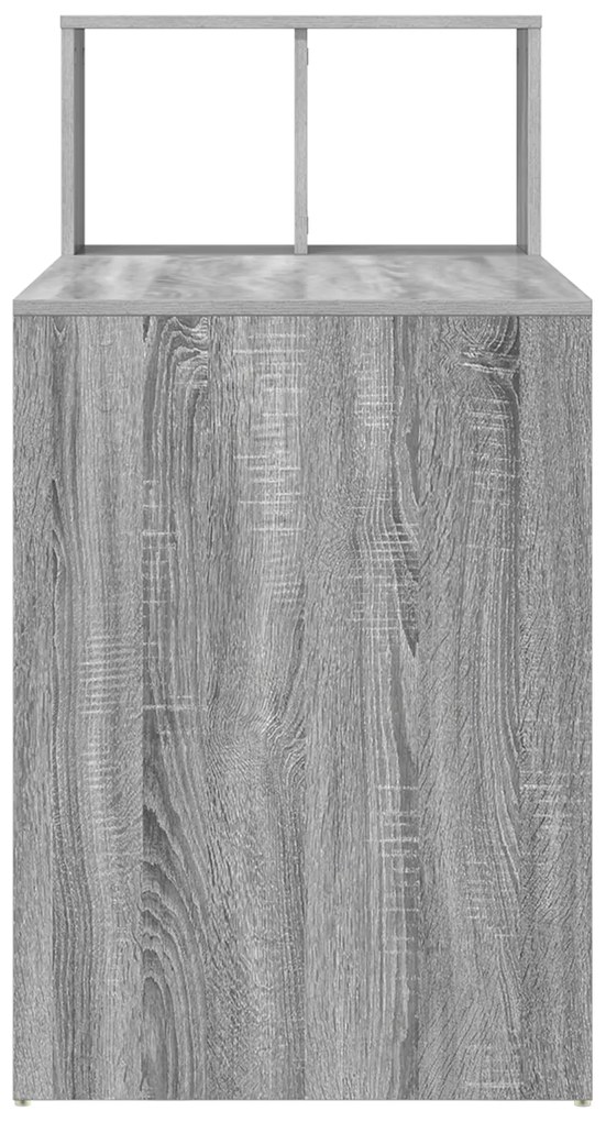 vidaXL Γραφείο Γραφής Γκρι Sonoma Επεξεργασμένο ξύλο, laminate Μεσαίο