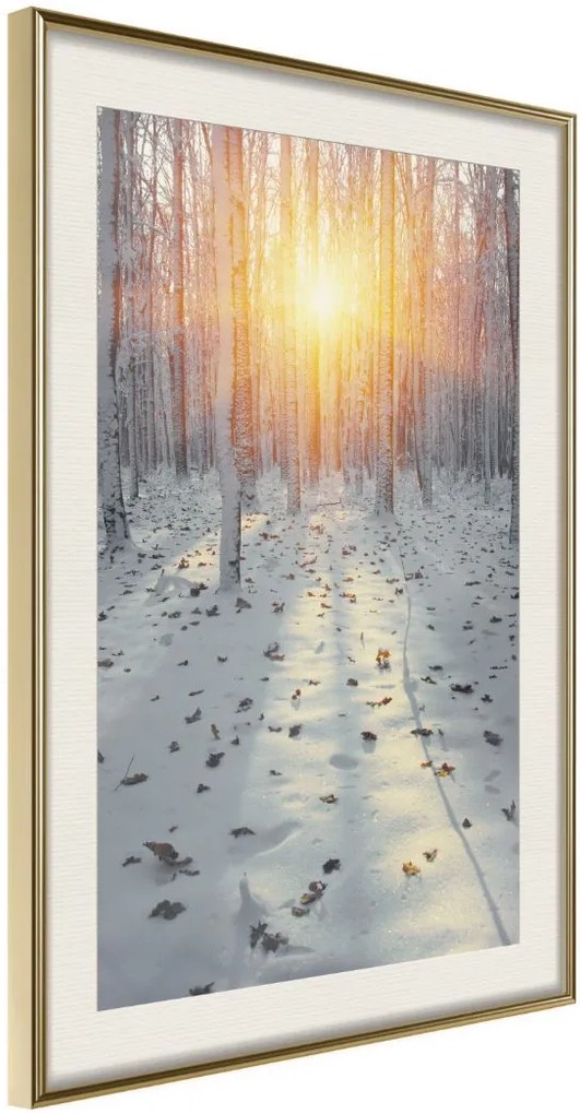 Αφίσα - Frosty Sunset - 30x45 - Χρυσό - Με πασπαρτού