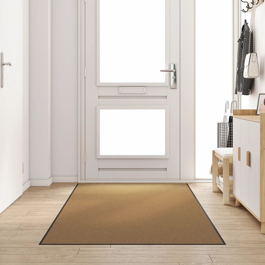 vidaXL Πατάκι Πόρτας Πλένεται Κρεμ 120x300 εκ.