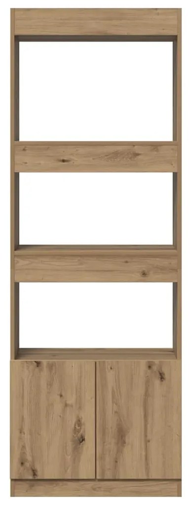 vidaXL Ντουλάπι Αρτισιανή Δρυς 63x33x180 εκ. από Επεξεργασμένο Ξύλο