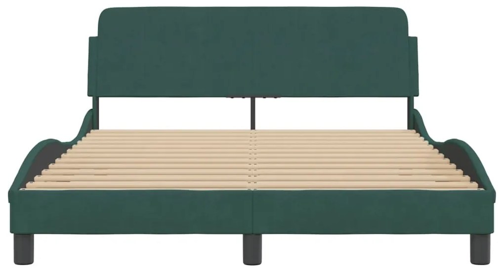 vidaXL Σκελετός Κρεβατιού Dover Πράσινο 120x200εκ. Βελούδινο