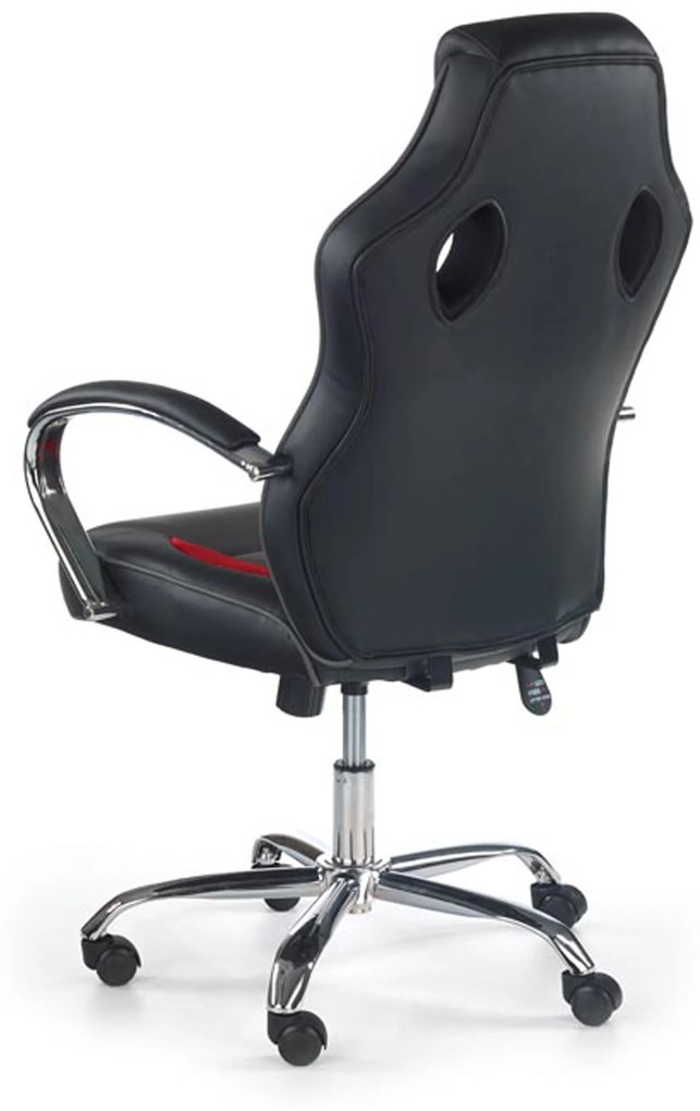 SCROLL executive o.chair, color: black / red / grey DIOMMI V-CH-SCROLL-FOT-CZERWONY