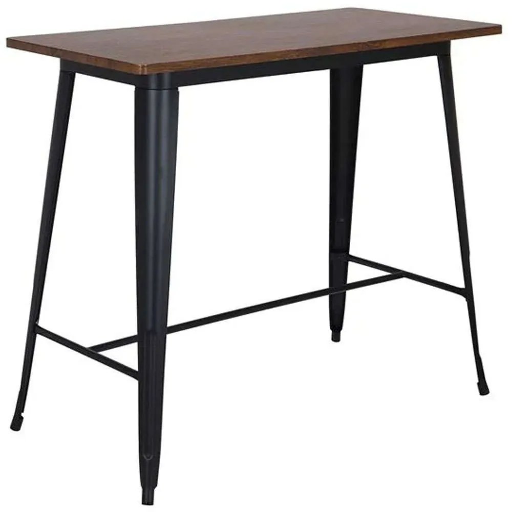 Τραπέζι Μπαρ Relix Ε5212,1W 120x60x102cm Black-Walnut Metal,Wood