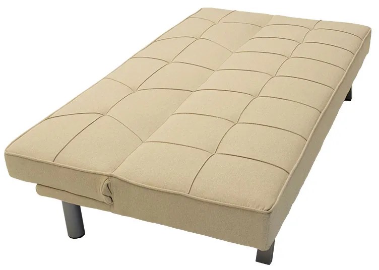 Καναπές-κρεβάτι Travis pakoworld 3θέσιος με ύφασμα μπεζ 175x83x74εκ - 035-000025 - 035-000025