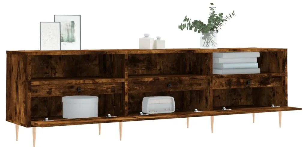 vidaXL Έπιπλο Τηλεόρασης Καπνιστή Δρυς 150x30x44,5 εκ. Επεξ. Ξύλο
