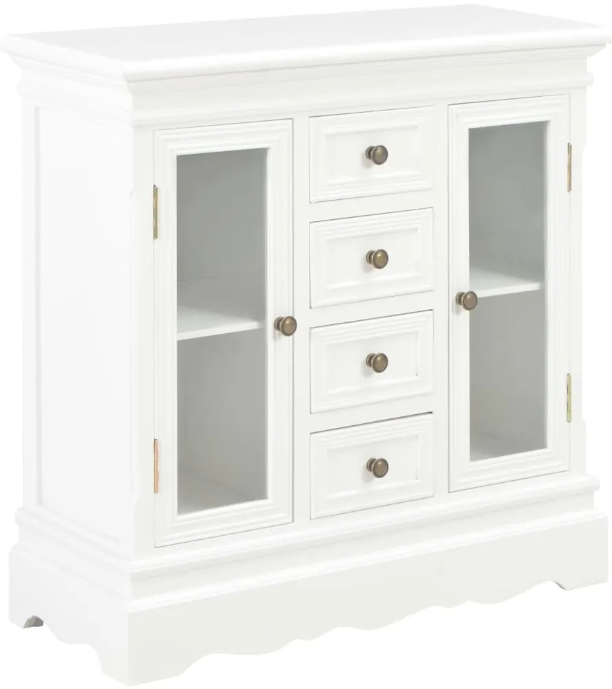 vidaXL Συρταριέρα Λευκή 70 x 28 x 70 εκ. από Μασίφ Ξύλο Πεύκου