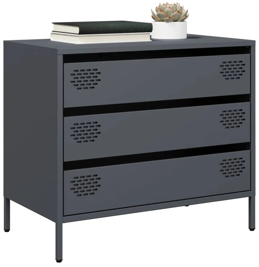 vidaXL Ντουλάπι Ανθρακί 68x39x58,5 εκ. από Χάλυβα Ψυχρής Έλασης
