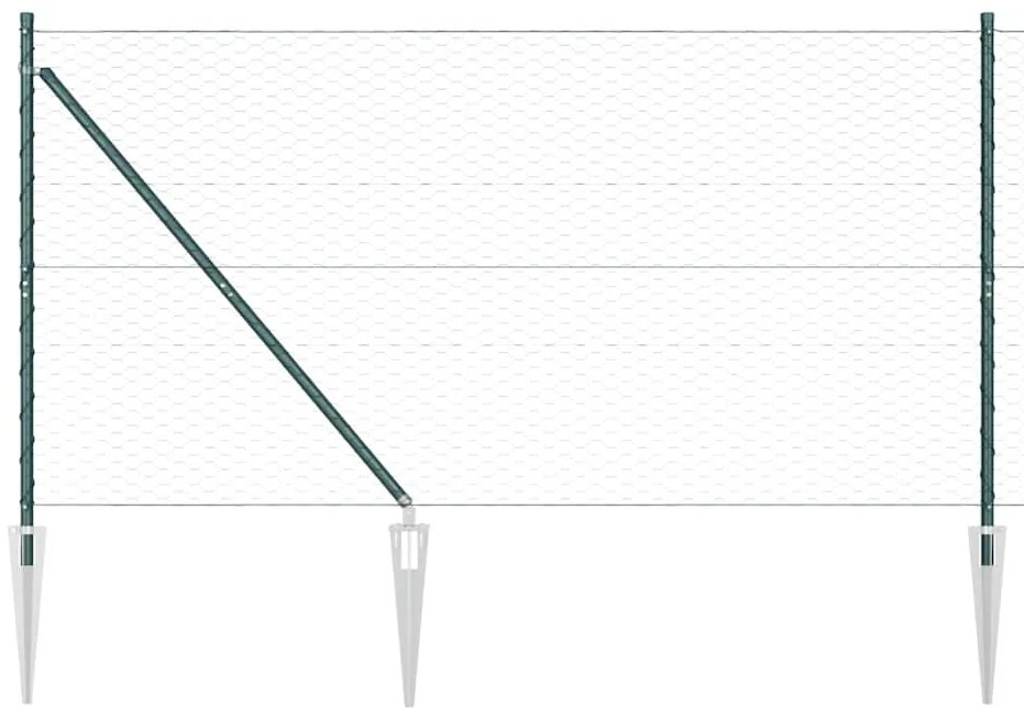 vidaXL Σετ Περιφράξεων Πράσινο 25 x 1,2 μ (πάνελ 36 χλστ) Ατσάλι