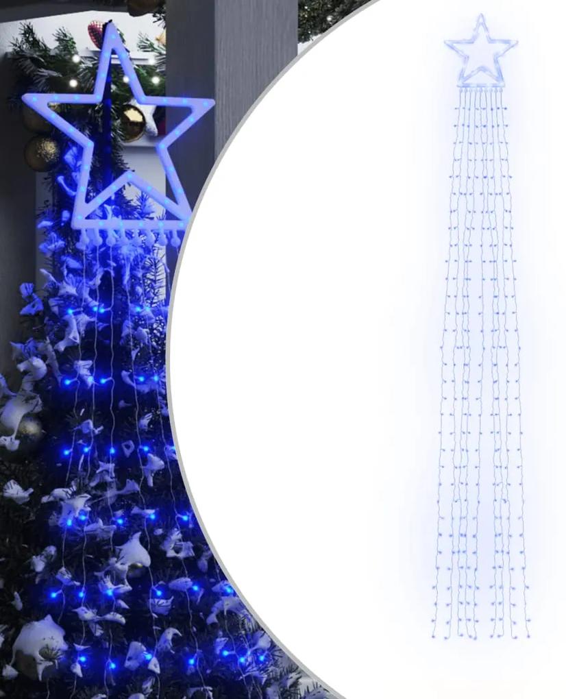vidaXL Φωτιστικό Χριστουγεννιάτικο Δέντρο 320 LED Μπλε 375 εκ.