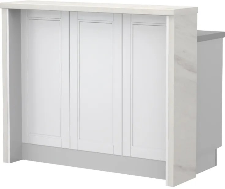 Πάγκος νησίδας Tahoma-Μήκος: 120 εκ.-Λευκό ματ-White Marble